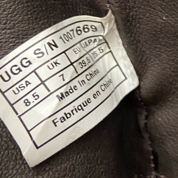 UGG Damien Rylie Collection Leather Buckle Moto Boots Size 8.5 - Picture 5 of 6